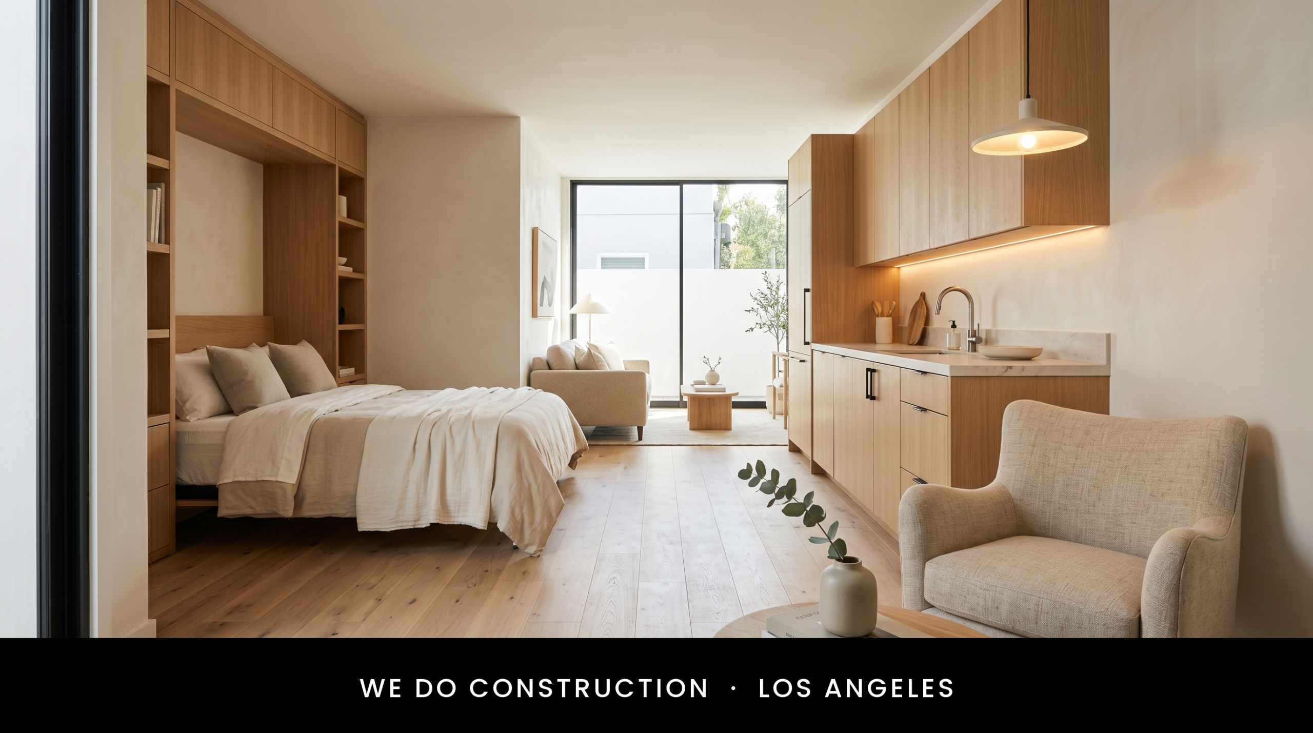 ADU Murphy bed interior in Los Angeles by WDC