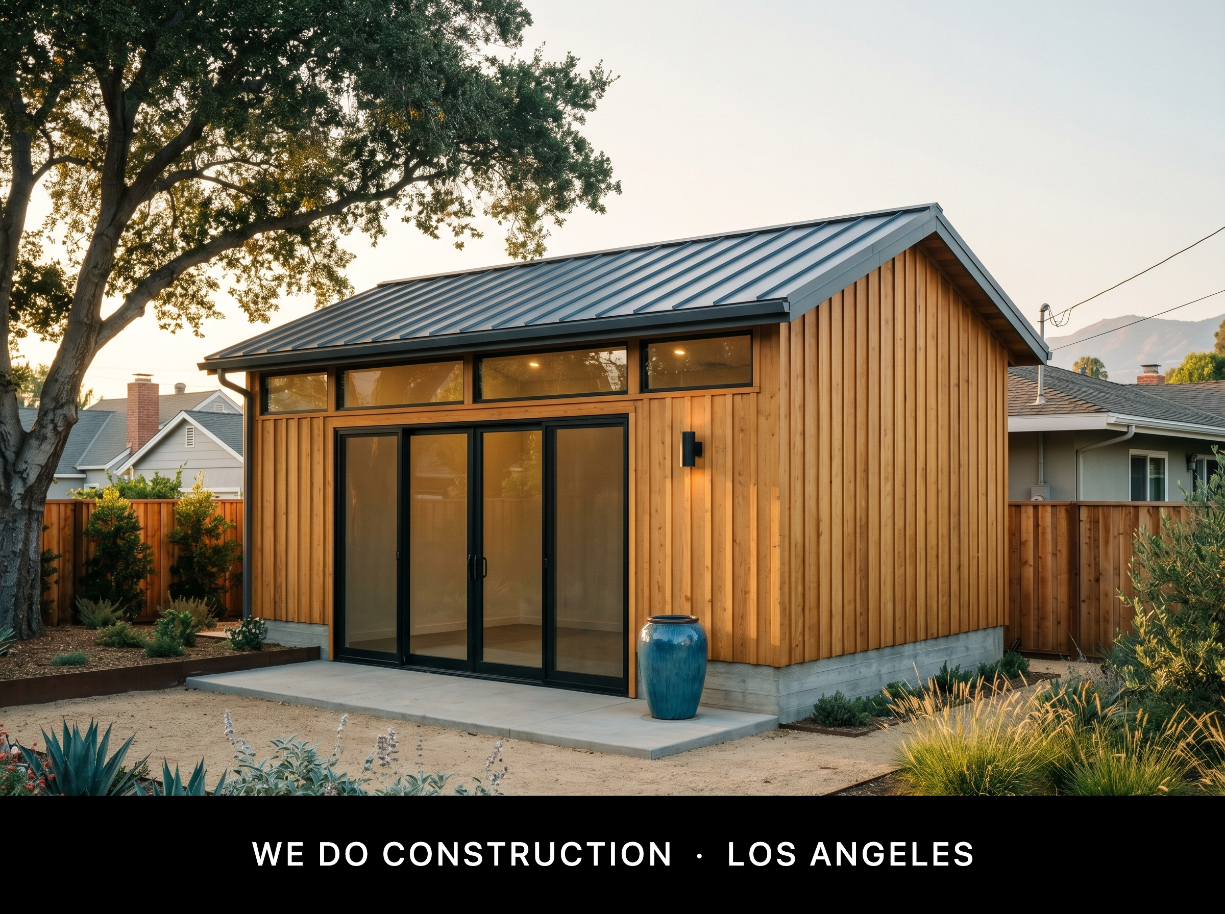 The Studio City Pavilion — detached ADU with outdoor living in Studio City, Los Angeles by We Do Construction
